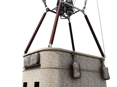 Hot Air Balloons    Low-poly 3D model