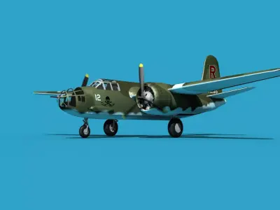 Douglas A-20E Havoc V04 3D model