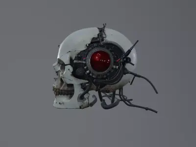 cyborg skull 3D model