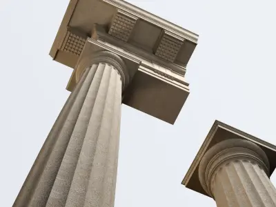 Mutulary Doric column fluting Vignola 3D model