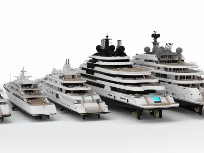 Collection Yacht Bay One 3D model