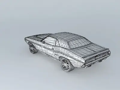 Modified Dodge Challenger /T 1971 Gumball 3000. Free 3D model