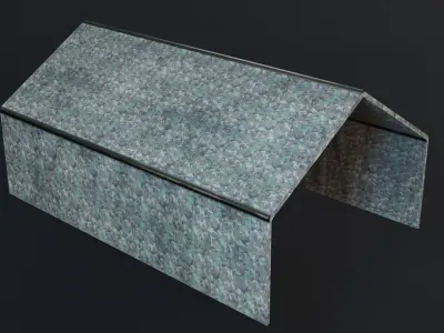 Military Tent - Game Ready - Low Poly PBR 3D Model Low-poly 3D model