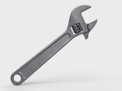 Adjustable Wrench Grainy 3D model