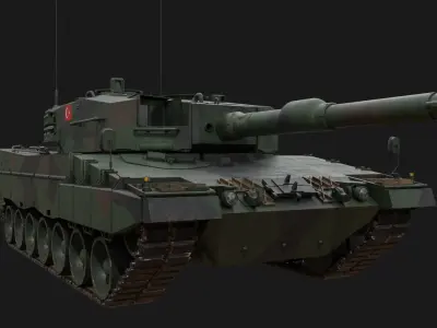 Leopard 2a4  Low-poly 3D model