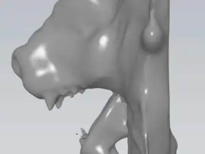 MakeIT Lion Face Hanger 3D Model 3D model