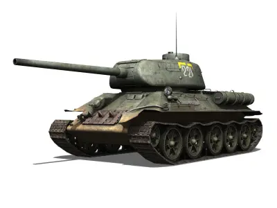 T-34 85 - Soviet medium tank - 221 3D model