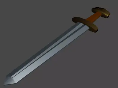 Russian sword Free low-poly 3D model