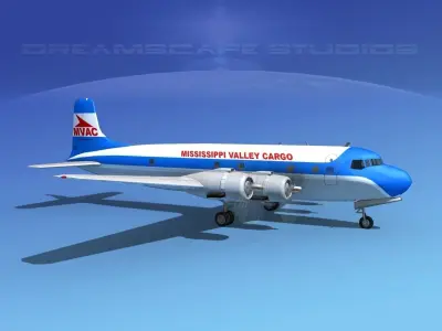 Douglas DC-6 Mississippi Valley Cargo 3D model