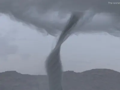 Twisting Tornado Funnel Column VDB for Blender 3D model