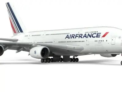 Airbus A380 Airfrance - element 3D 3D model