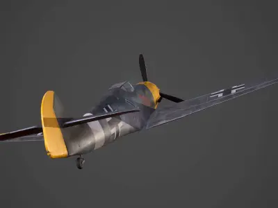 Messerschmitt  BF-109 Low-poly 3D model