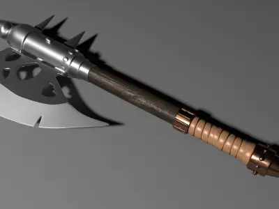 Fighting ax Low-poly 3D model