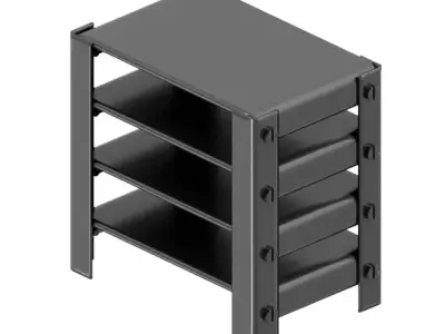 Glossy Storage Rack 3D model