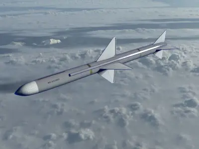 AIM-7 Missile Low-poly 3D model