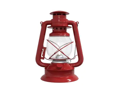Kerosene Lamp Low-poly 3D model