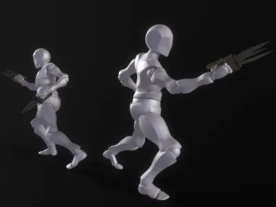 Scissor Katar - An Indian Push-Dagger Low-poly 3D model