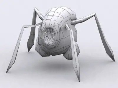 3DRT - Insectoid Monster Spider Low-poly 3D model