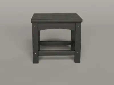 Club Square Side Table - 6 COLORS Wood and Polywood Low-poly 3D model
