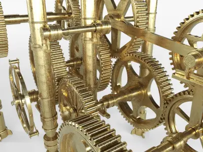3D Gear Mechanism 3D model