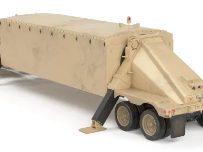 Hemtt M983 Tractor Truck with AN TPY2 X-Band Radar Defense 3D model