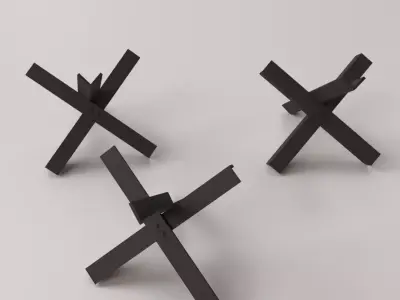 Anti Tank Barrier 3D model