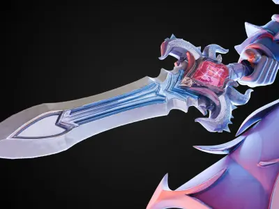 Stylized Sword - Dragonsoul Edge Draconyx - Game Ready 3D model