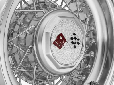 Wire Wheel Rim 3D model