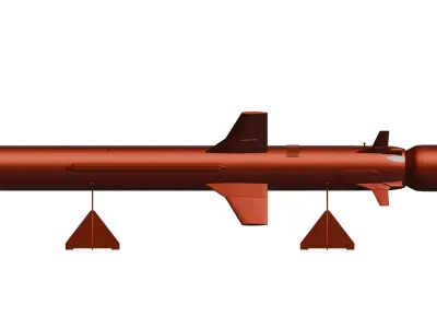 Long Neptune Ukrainian Rocket  3D model