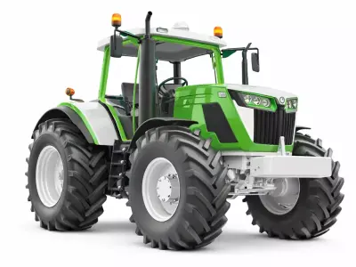 Generic Modern Farm Tractor Big Wheel Agricultural Vehicle 3D model