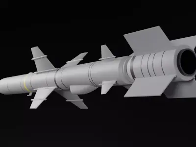 ATMACA Anti-Ship Missile Game Ready Low-poly 3D model