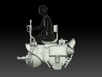 sh effect Figuarts bike Akira Toriyama 3D print model