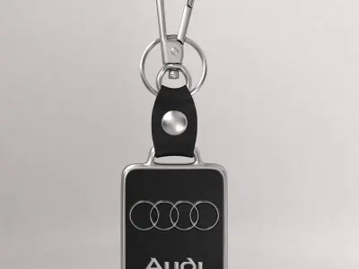 Audi car  metal logo keychain 3d model  3D model