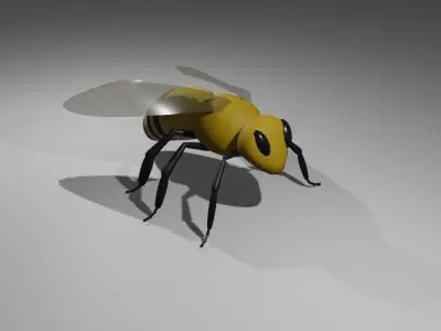 Bee - Abelha Low-poly 3D model