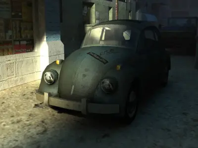 Cars LowPoly group of vehicles parked Low-poly 3D model