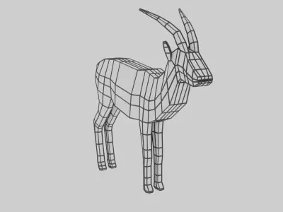Gazelle Rigged Free low-poly 3D model