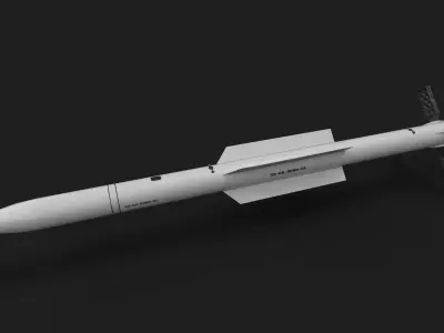 r77 air to air missile Low-poly 3D model