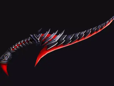 Dagger Dark Short Blade Sharpener Military Wedge Grinding Low-poly 3D model