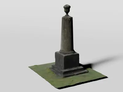 Historical headstone memorial 3D model