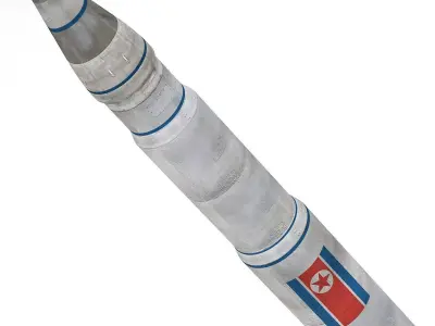 Taepodong 2 north korean missile Low-poly 3D model
