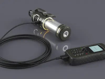 Satellite Phone Insect Repellent Lantern Olive 3D model