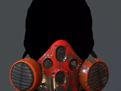 Gas mask helmet 3d model scifi Low-poly Low-poly Low-poly 3D model