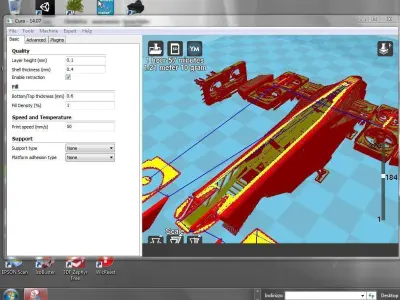 quadrixx62 military aircraft in desert Low-poly 3D model