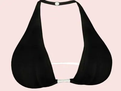 Sexy Black  Army Bikini Low-poly 3D model