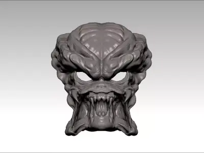 Predator face 3d mask 3D print model