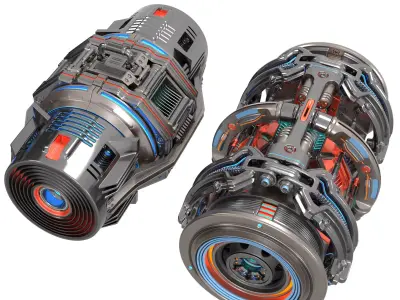 engine Low-poly 3D model