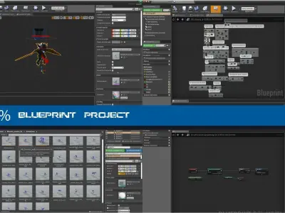 Flying Monster  Low-poly 3D model