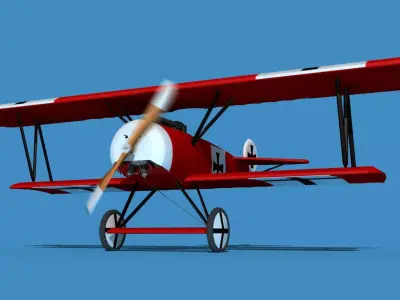Fokker D-VI V02 3D model