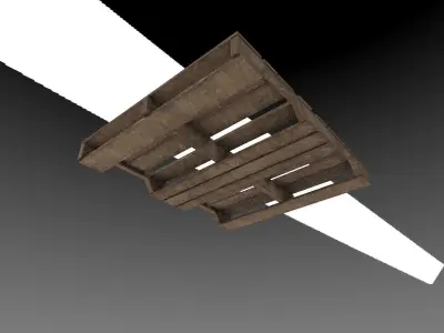 European wood pallet Free low-poly 3D model