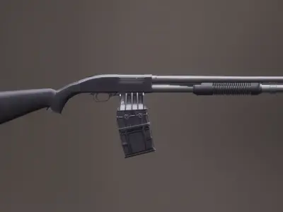 Mossberg 590m Rigged PBR Low-poly 3D model